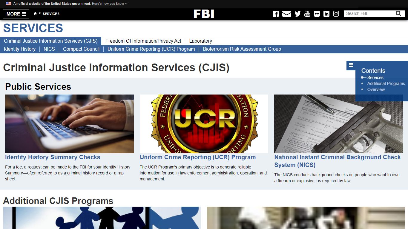 Criminal Justice Information Services (CJIS) — FBI