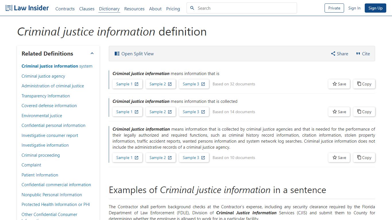 Criminal justice information Definition | Law Insider